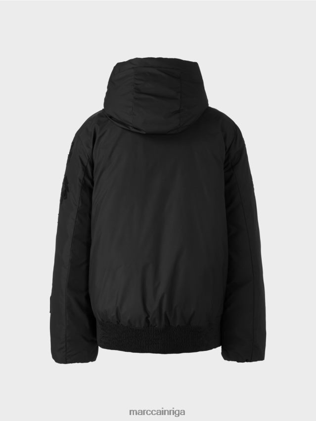 apģērbs melns VRBHXD233 Marc Cain \"pārdomāt kopā\" ​​āra jaka