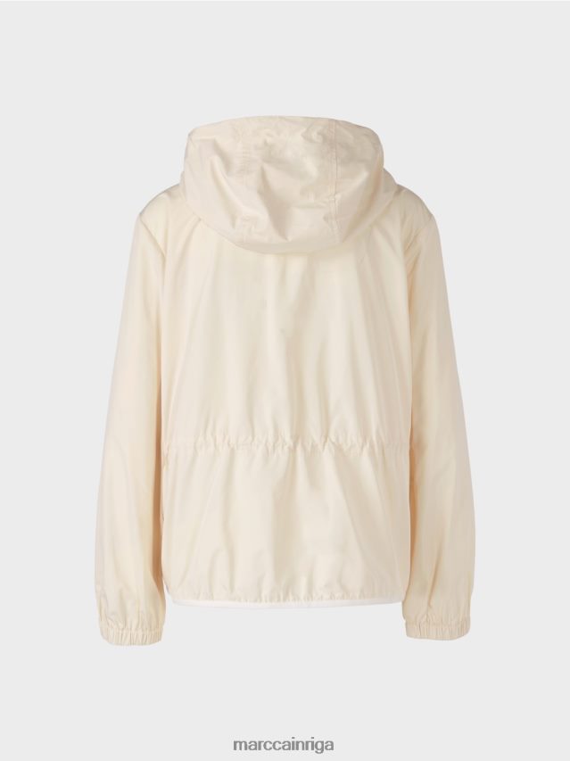 apģērbs pūderkrēms VRBHXD278 Marc Cain viegla āra jaka ar kapuci