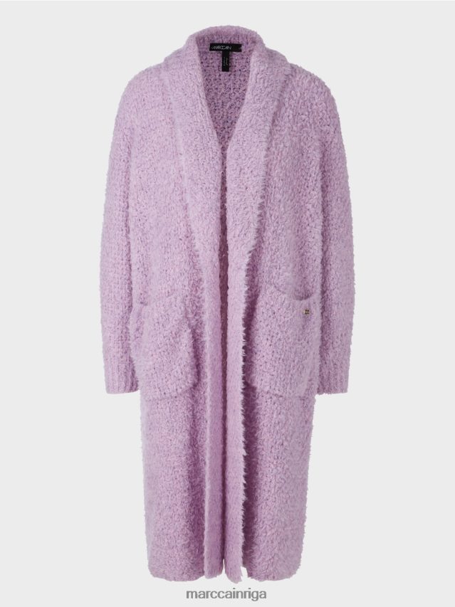 apģērbs spilgta lavanda VRBHXD227 Marc Cain mētelis adīts Vācijā