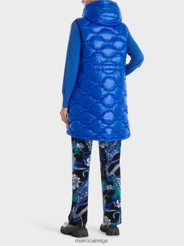 apģērbs spilgti karaliski zila VRBHXD219 Marc Cain gara \"pārdomāt kopā\" ​​stepēta veste
