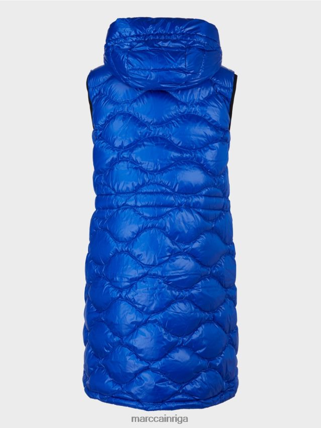 apģērbs spilgti karaliski zila VRBHXD219 Marc Cain gara \"pārdomāt kopā\" ​​stepēta veste