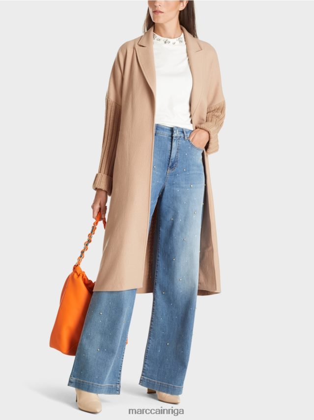 apģērbs spilgts īriss VRBHXD252 Marc Cain mētelis adīts Vācijā