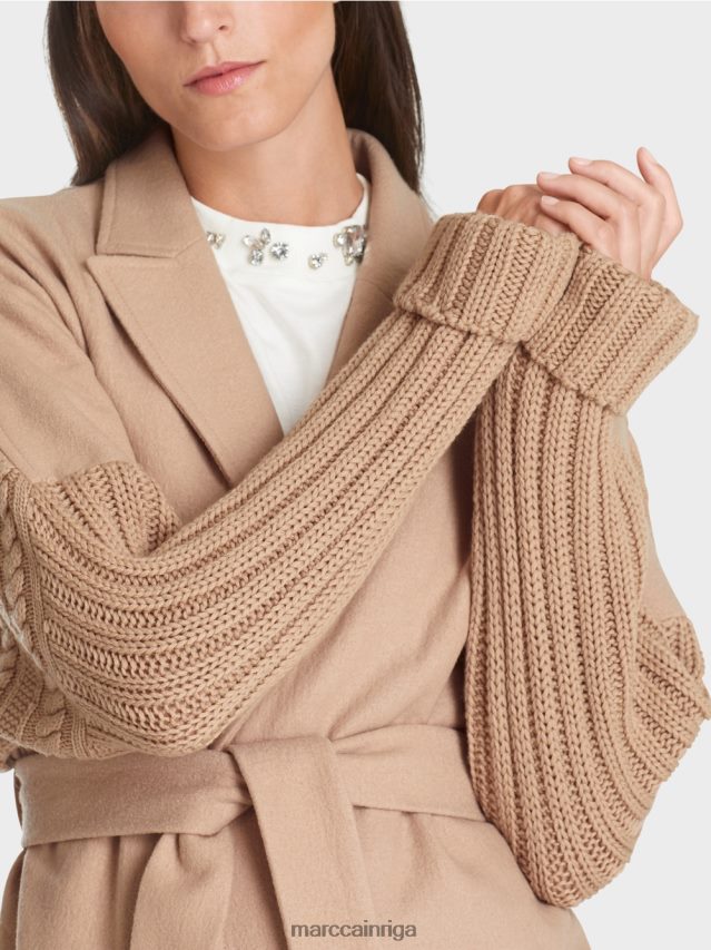 apģērbs spilgts īriss VRBHXD252 Marc Cain mētelis adīts Vācijā