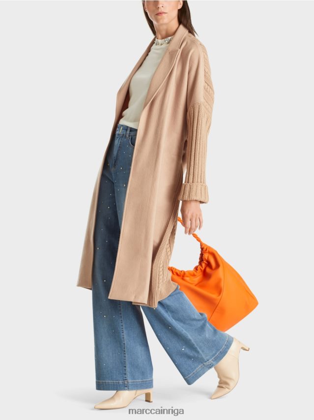 apģērbs spilgts īriss VRBHXD252 Marc Cain mētelis adīts Vācijā