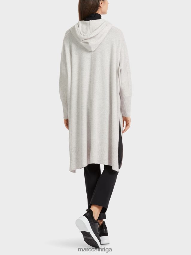 apģērbs sudrabaini pelēks VRBHXD259 Marc Cain \"pārdomāt kopā\" ​​kapuci