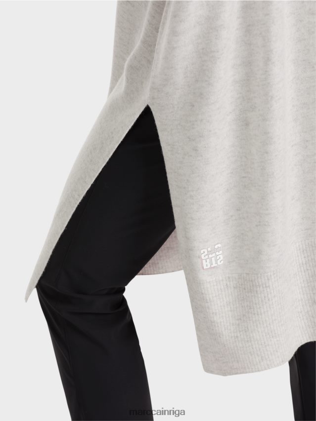 apģērbs sudrabaini pelēks VRBHXD259 Marc Cain \"pārdomāt kopā\" ​​kapuci