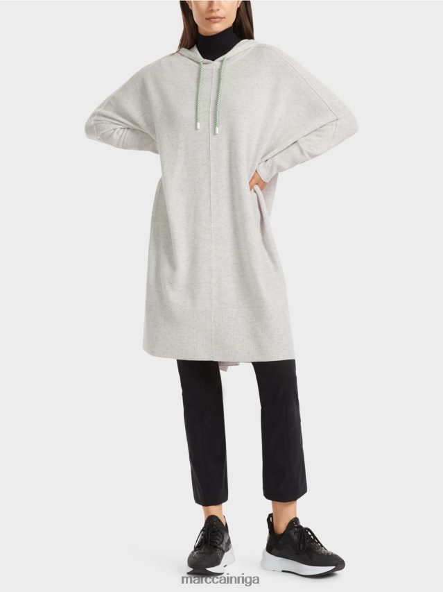 apģērbs sudrabaini pelēks VRBHXD259 Marc Cain \"pārdomāt kopā\" ​​kapuci
