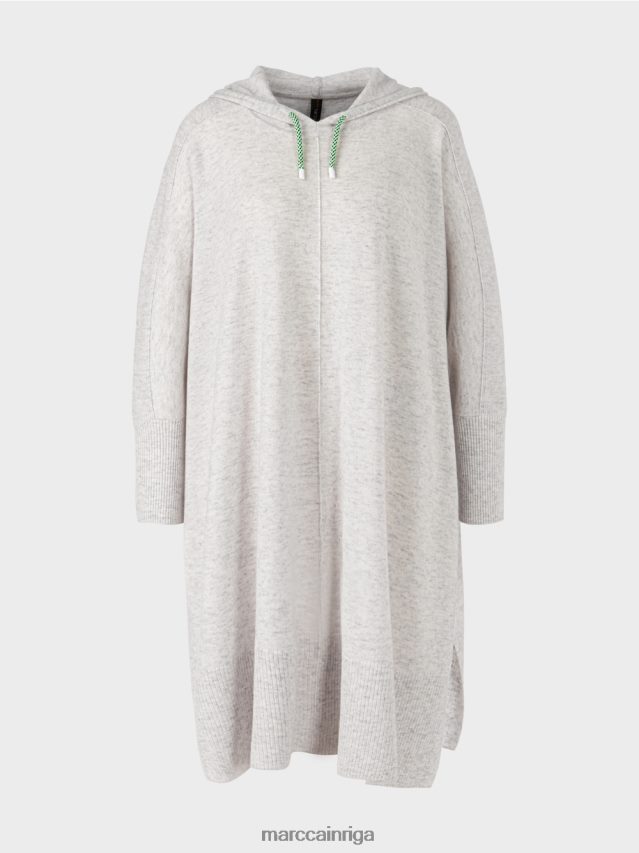 apģērbs sudrabaini pelēks VRBHXD259 Marc Cain \"pārdomāt kopā\" ​​kapuci