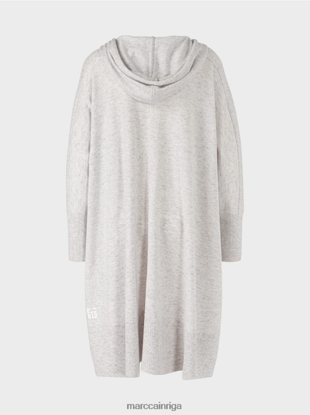 apģērbs sudrabaini pelēks VRBHXD259 Marc Cain \"pārdomāt kopā\" ​​kapuci