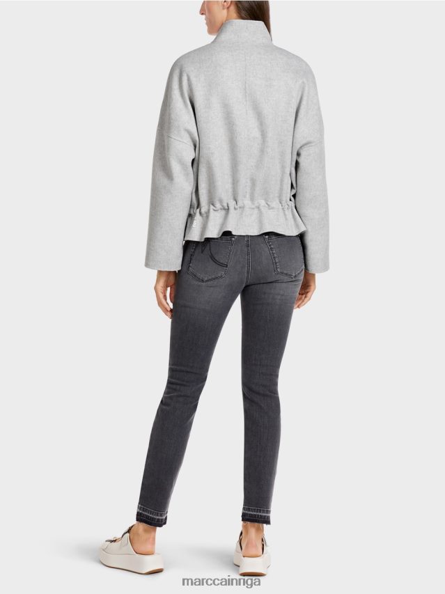 apģērbs sudrabaini pelēks VRBHXD285 Marc Cain āra jaka no vilnas filca