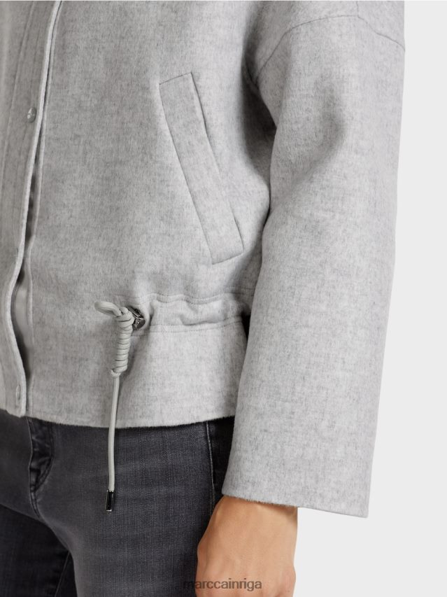 apģērbs sudrabaini pelēks VRBHXD285 Marc Cain āra jaka no vilnas filca