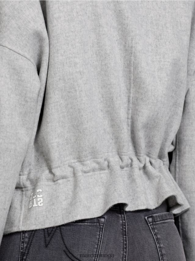 apģērbs sudrabaini pelēks VRBHXD285 Marc Cain āra jaka no vilnas filca