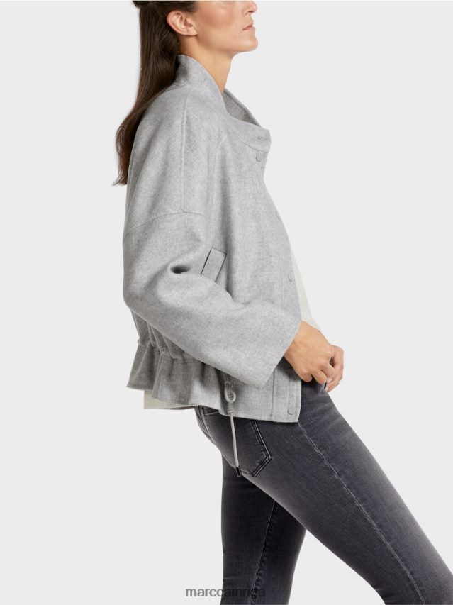 apģērbs sudrabaini pelēks VRBHXD285 Marc Cain āra jaka no vilnas filca