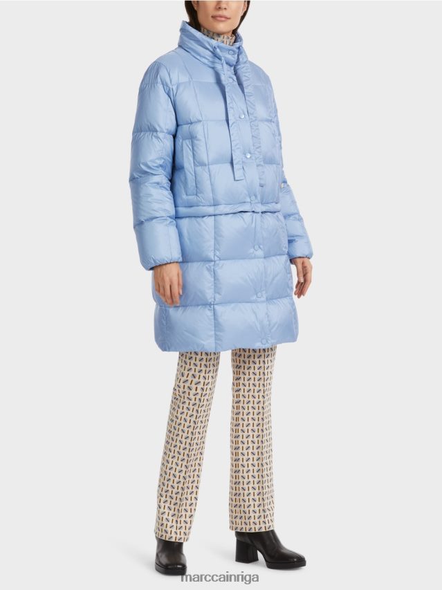 apģērbs tumšas vasaras debesis VRBHXD247 Marc Cain garš stepēts mētelis