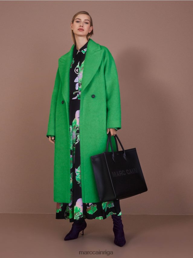 apģērbs tumši ābolu zaļš VRBHXD234 Marc Cain mētelis lielizmēra izskatā