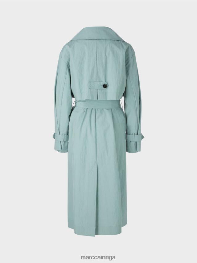 apģērbs tumši debeszils VRBHXD265 Marc Cain grumbuļains mētelis