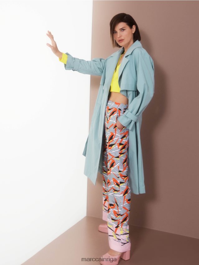 apģērbs tumši debeszils VRBHXD265 Marc Cain grumbuļains mētelis