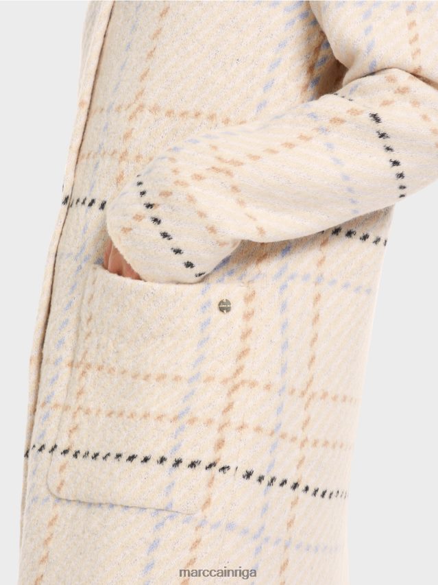 apģērbs tumšs krēms VRBHXD249 Marc Cain čekas mētelis adīts Vācijā