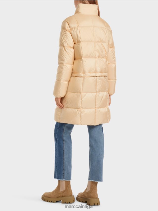 apģērbs tumšs krēms VRBHXD251 Marc Cain garš stepēts mētelis