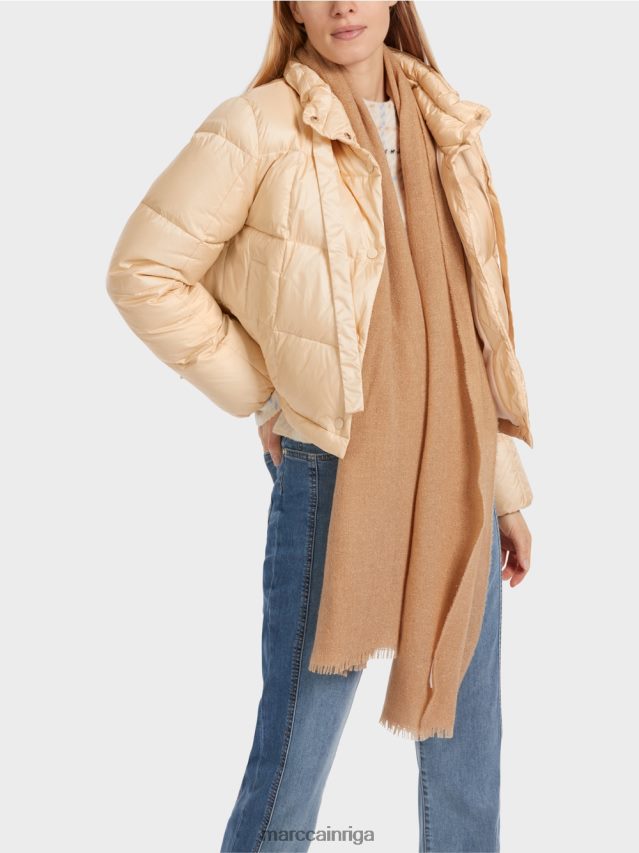 apģērbs tumšs krēms VRBHXD251 Marc Cain garš stepēts mētelis