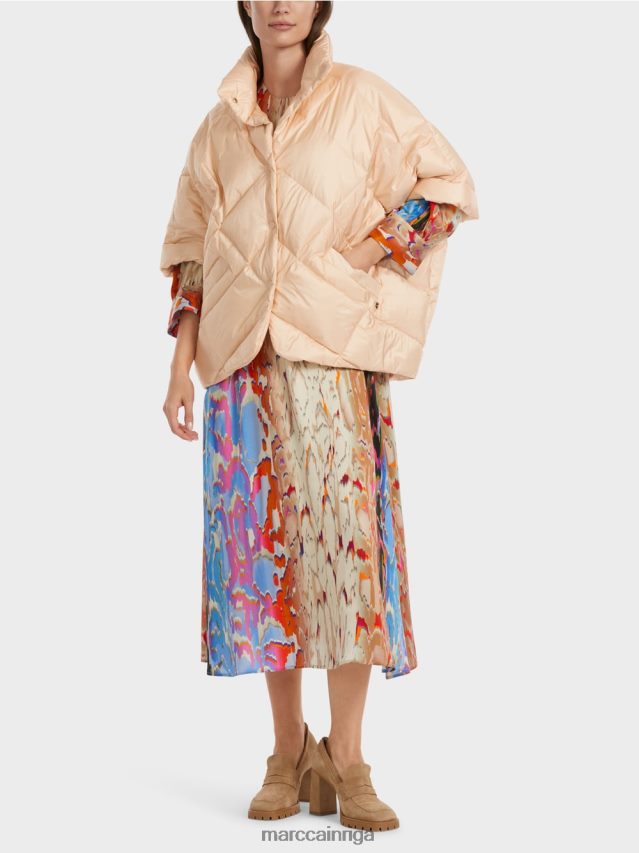 apģērbs tumšs krēms VRBHXD255 Marc Cain olas formas vestes stila mētelis