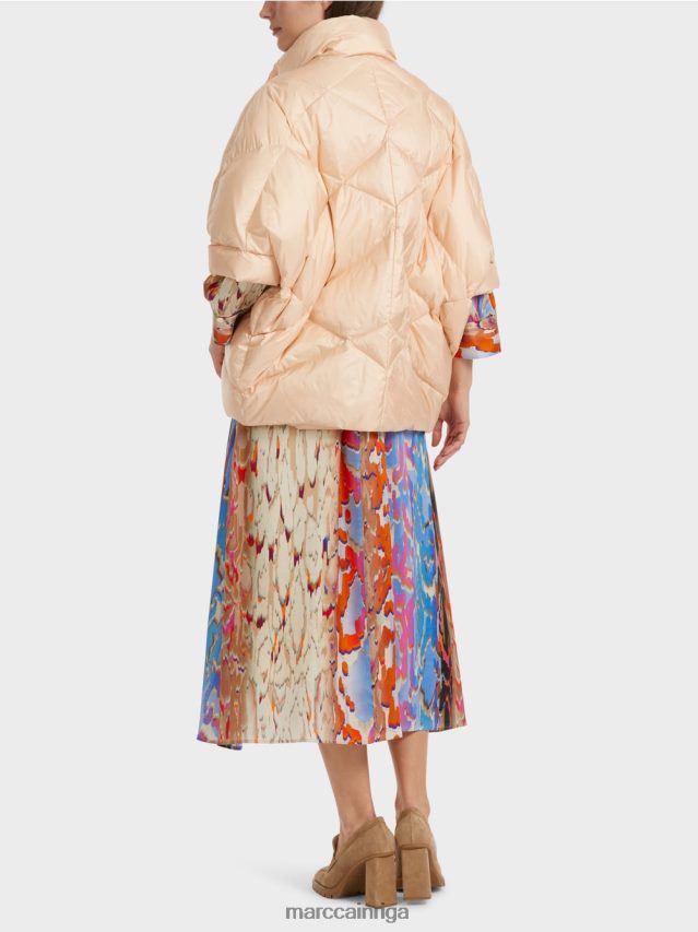 apģērbs tumšs krēms VRBHXD255 Marc Cain olas formas vestes stila mētelis