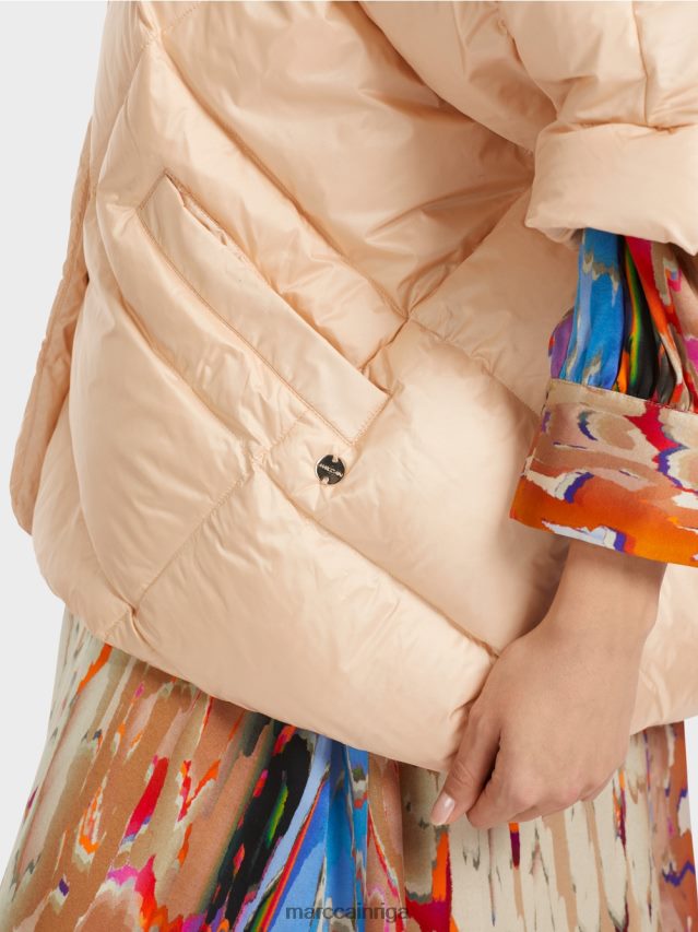 apģērbs tumšs krēms VRBHXD255 Marc Cain olas formas vestes stila mētelis