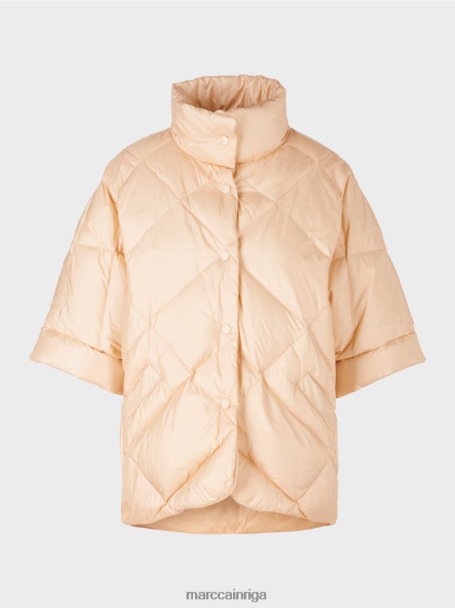 apģērbs tumšs krēms VRBHXD255 Marc Cain olas formas vestes stila mētelis