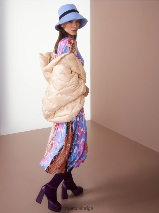 apģērbs tumšs krēms VRBHXD255 Marc Cain olas formas vestes stila mētelis