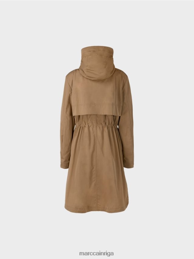 apģērbs viegla kafija VRBHXD281 Marc Cain mētelis ar kapuci