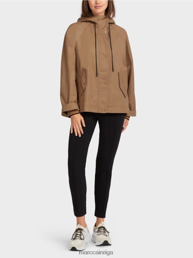 apģērbs viegla kafija VRBHXD283 Marc Cain ikdienas āra jaka ar apdruku