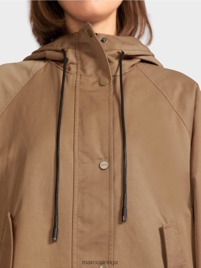 apģērbs viegla kafija VRBHXD283 Marc Cain ikdienas āra jaka ar apdruku