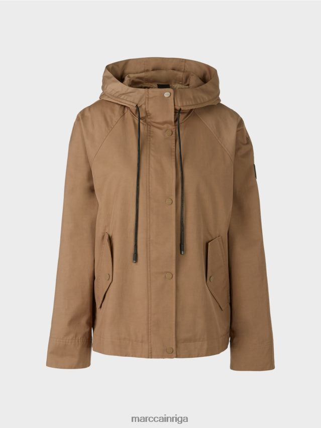 apģērbs viegla kafija VRBHXD283 Marc Cain ikdienas āra jaka ar apdruku