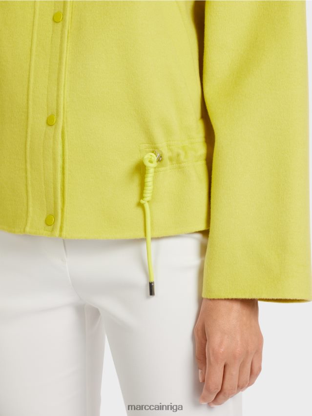 apģērbs zaļais sērs VRBHXD289 Marc Cain āra jaka no vilnas filca