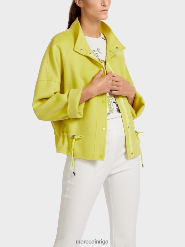 apģērbs zaļais sērs VRBHXD289 Marc Cain āra jaka no vilnas filca