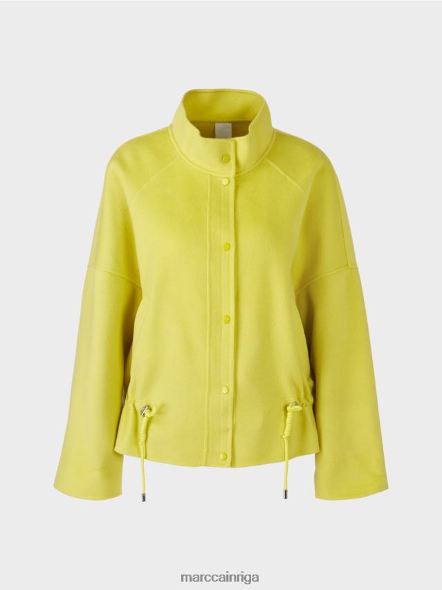 apģērbs zaļais sērs VRBHXD289 Marc Cain āra jaka no vilnas filca