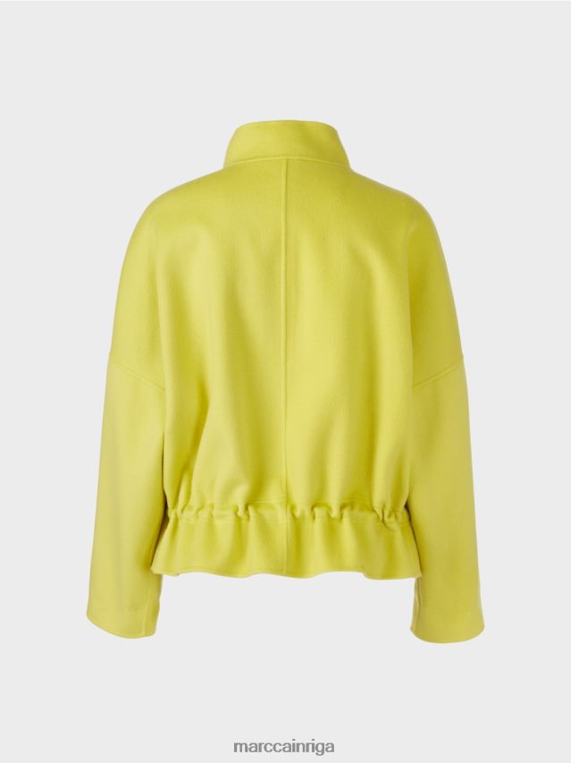 apģērbs zaļais sērs VRBHXD289 Marc Cain āra jaka no vilnas filca