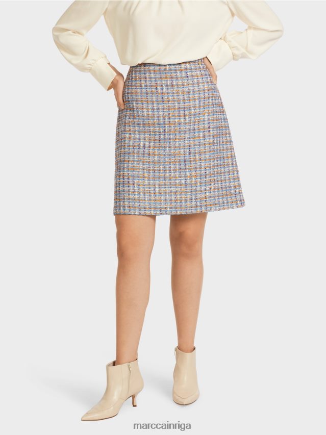 apģērbs atmosfēras zils VRBHXD513 Marc Cain mini svārki kokvilnas bukletā