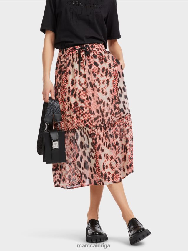 apģērbs campari VRBHXD464 Marc Cain gari daudzpakāpju svārki ar leo apdruku