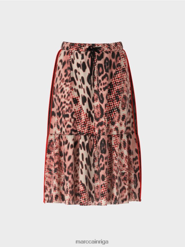 apģērbs campari VRBHXD464 Marc Cain gari daudzpakāpju svārki ar leo apdruku