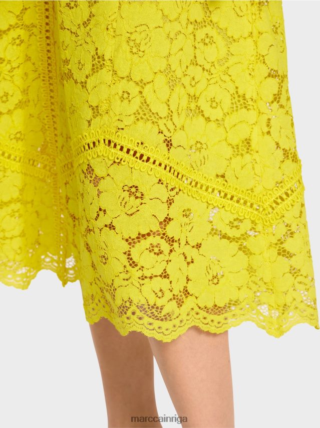 apģērbs citronzaļš VRBHXD484 Marc Cain svārki no mežģīņu auduma