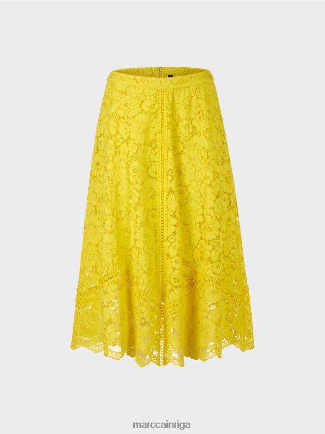 apģērbs citronzaļš VRBHXD484 Marc Cain svārki no mežģīņu auduma