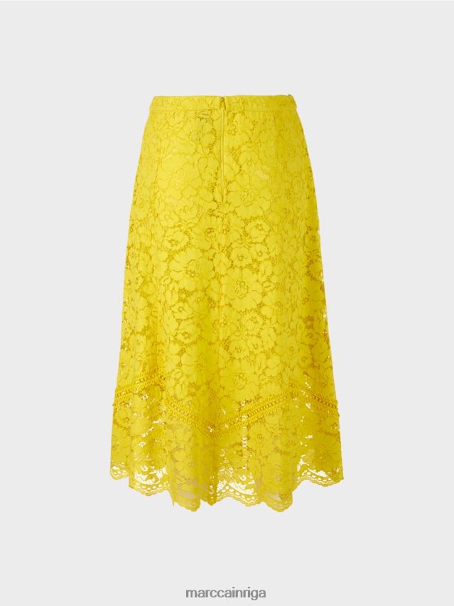 apģērbs citronzaļš VRBHXD484 Marc Cain svārki no mežģīņu auduma