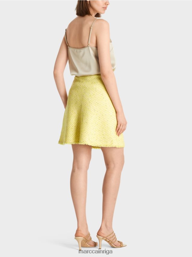 apģērbs citronzaļš VRBHXD485 Marc Cain mini svārki ar uzliesmojumiem