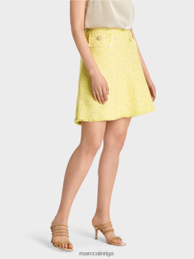 apģērbs citronzaļš VRBHXD485 Marc Cain mini svārki ar uzliesmojumiem