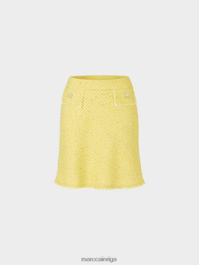 apģērbs citronzaļš VRBHXD485 Marc Cain mini svārki ar uzliesmojumiem