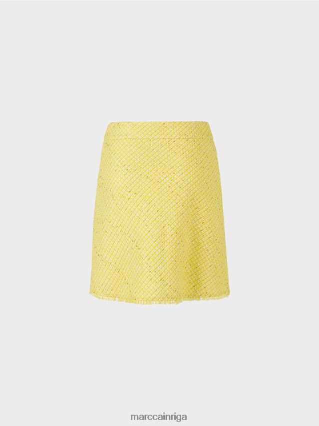 apģērbs citronzaļš VRBHXD485 Marc Cain mini svārki ar uzliesmojumiem