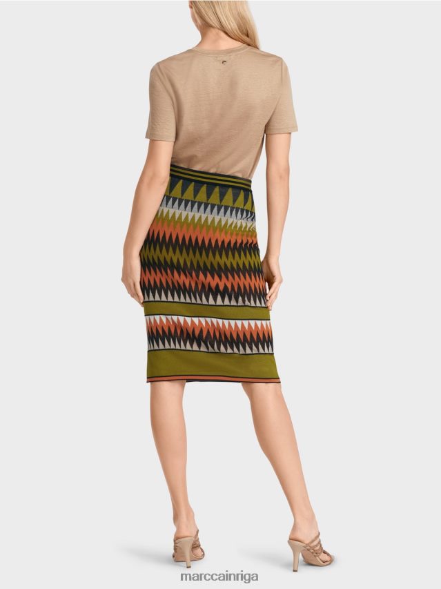 apģērbs dziļi olīvzaļa VRBHXD487 Marc Cain šauri svārki \"adīti Vācijā\"