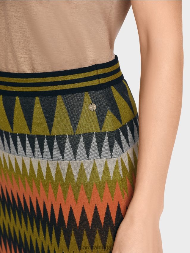 apģērbs dziļi olīvzaļa VRBHXD487 Marc Cain šauri svārki \"adīti Vācijā\"