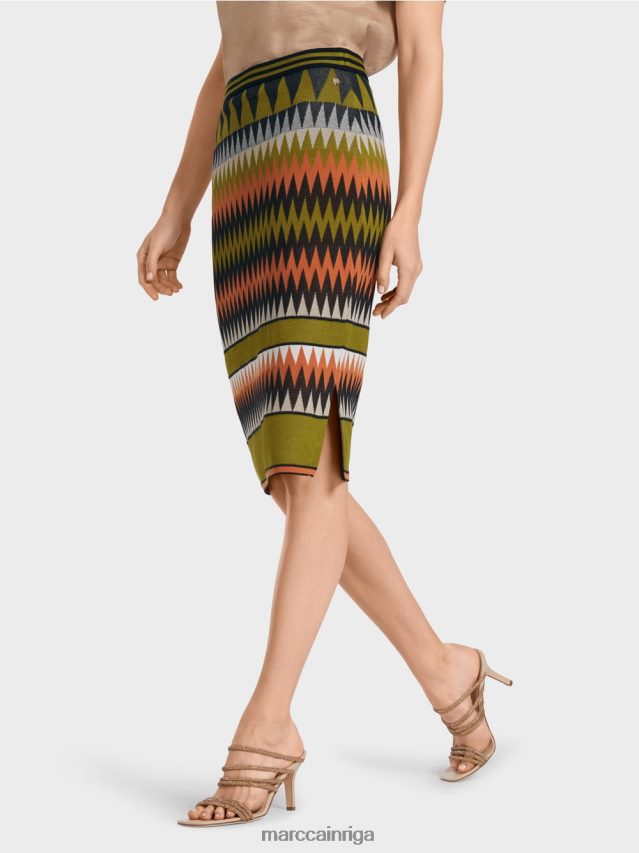 apģērbs dziļi olīvzaļa VRBHXD487 Marc Cain šauri svārki \"adīti Vācijā\"